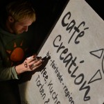Aufbau 2012, Montag - Cafe-Schilder